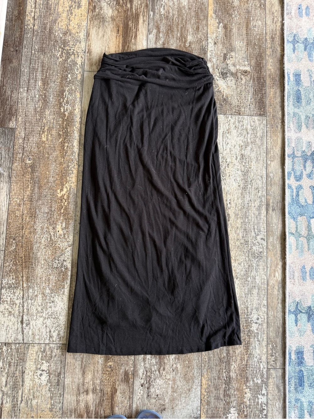 2 for $20 sale: NWT black Gianni Bini maxi skirt ruched draped waist